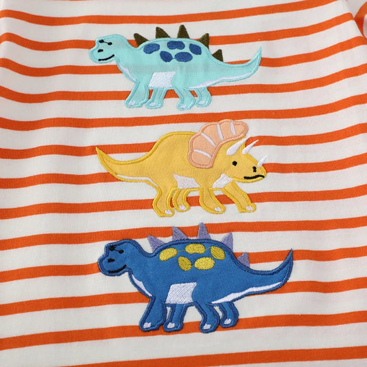 Triple Dinosaur Long Sleeve T Shirt