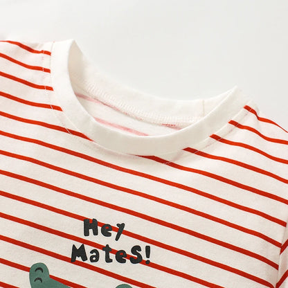 Crocodile Striped T Shirt