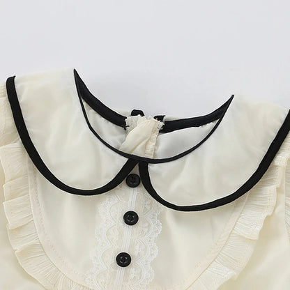 Girls SS Dressed up Collar Dress