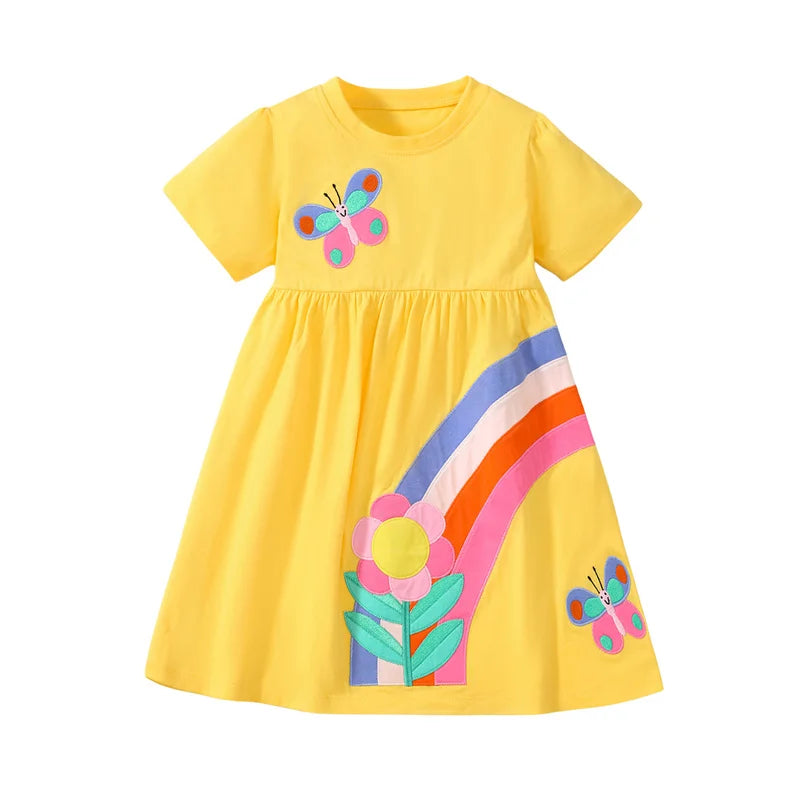 Girls SS Sleeve Butterfly Dress