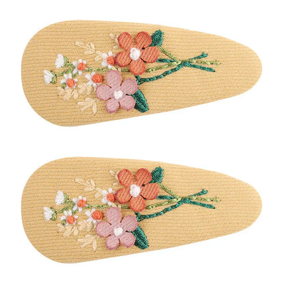 Embroidered Hair Clips