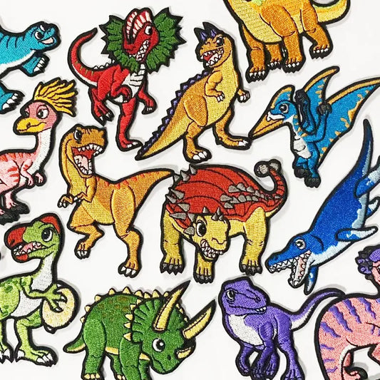 Choose from Dinosaur Iron-on Clothes Patches