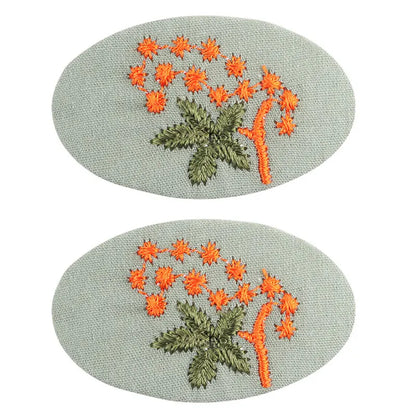 Embroidered Hair Clips