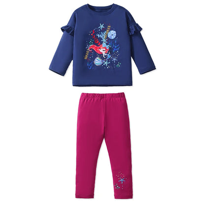 Girls LS Tee & Leggings Mermaid Set