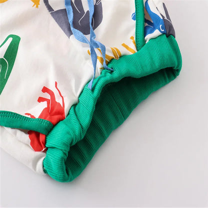 Knitted Jungle print Shorts