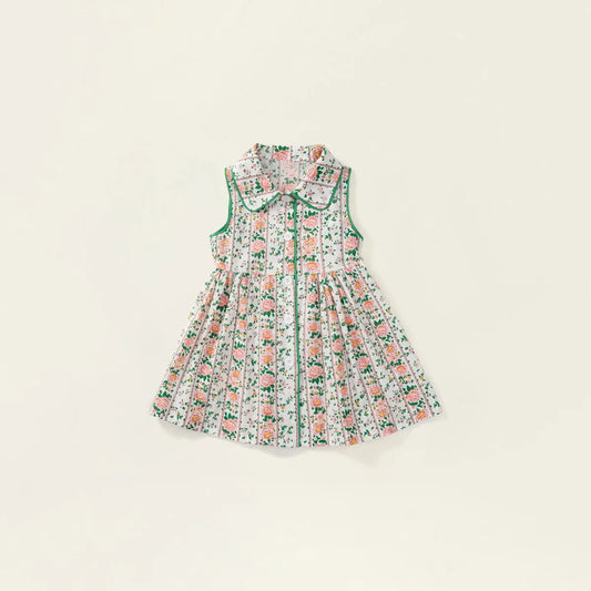Girls Sleeveless Floral Dress