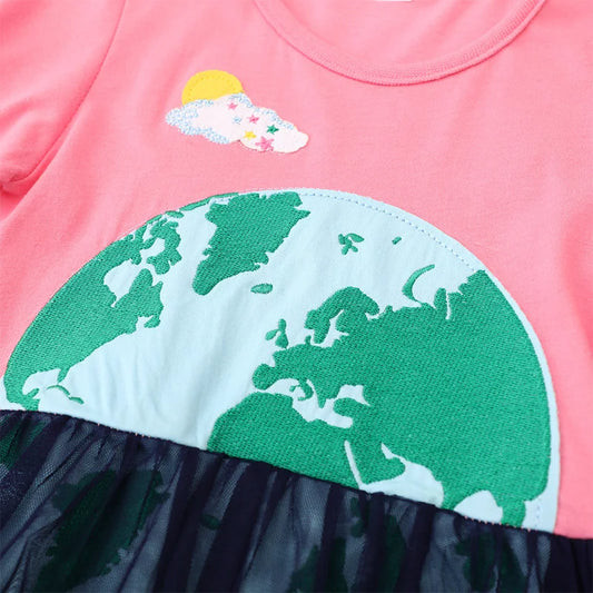 Earth & Space Short Sleeve Dress