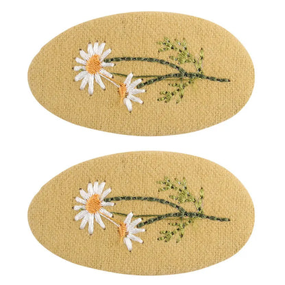 Embroidered Hair Clips