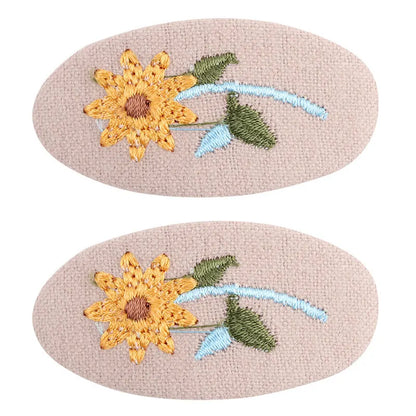 Embroidered Hair Clips
