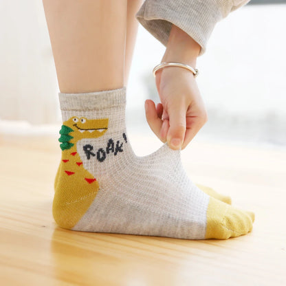 5 Pack Dinosaur Ankle Sock