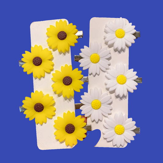 10 Sunflower Hair Clips